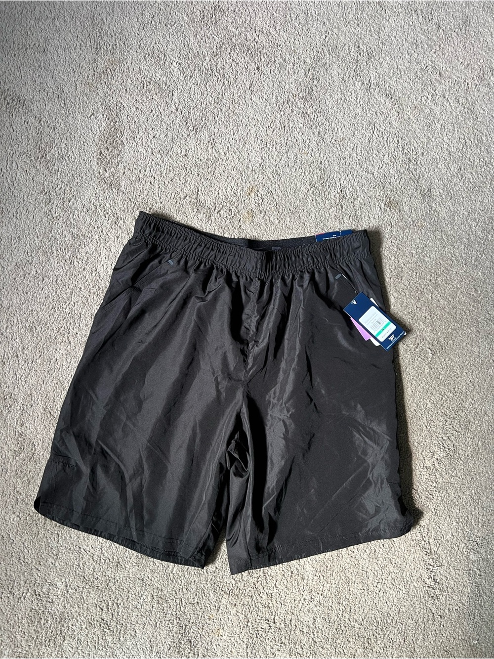 Reebok Black Men's Swim Trunks with Elastic Waist